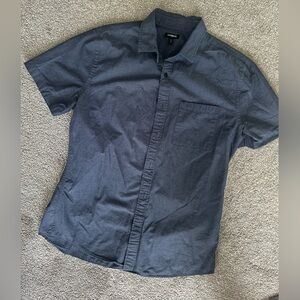 Express Men's Navy Casual Button-Down Shirt